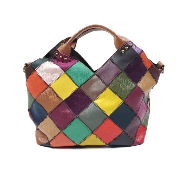 Kooba Handbags - Kooba Patchwork Purse Leather Shopper Purse Bag